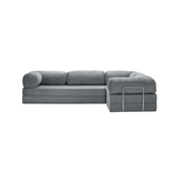 Teddy Sofa Closed End L-Shape - Dark Grey