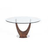 Single Round U-leg Dining Table