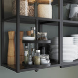 Wall fr w shelves, anthracite wall frame with 2 shelves