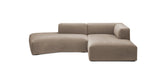 Dune 305 Velvet Inclined L-Shape Sofa