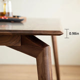 Walnut Rectangular Solid Wood Dining Table