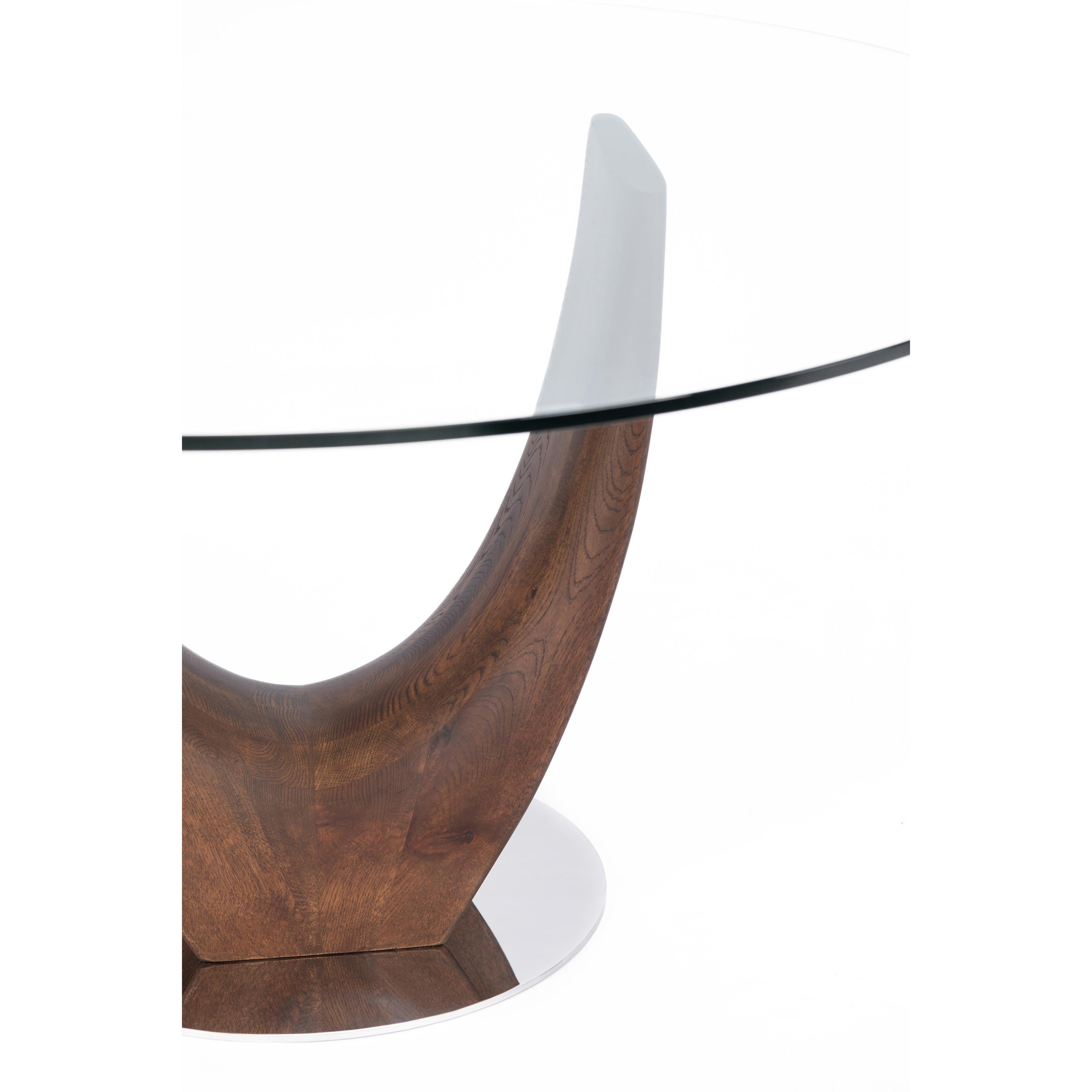 Single Round U-leg Dining Table