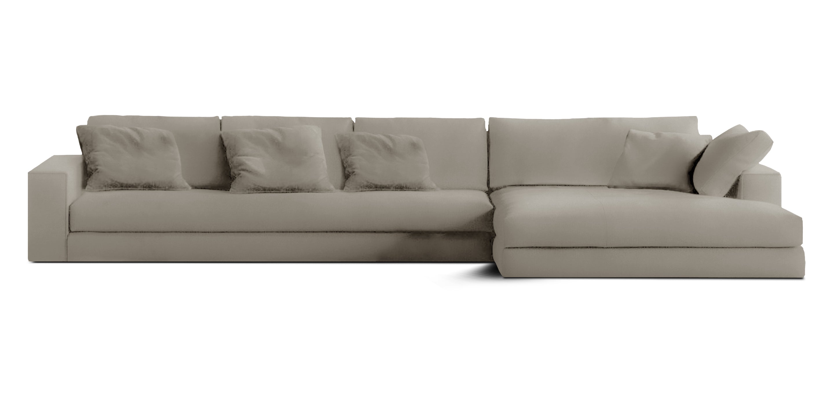 أريكة مانهاتن 360 المخملية على شكل حرف L