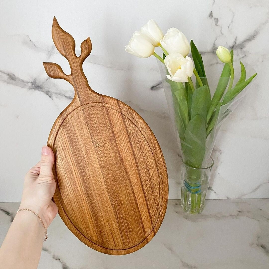 Oak Leaf Cutting and Serving Board