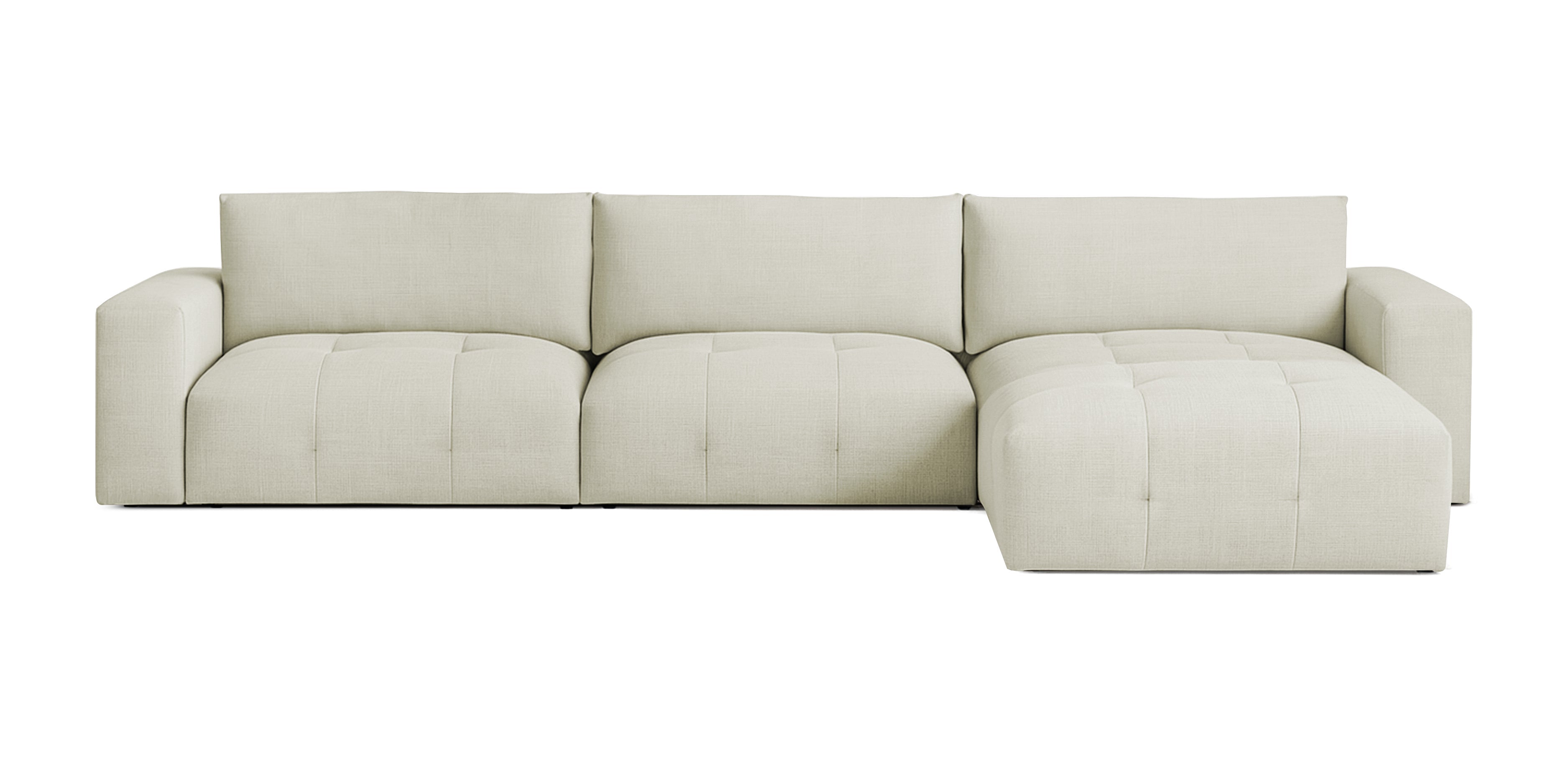 Bran Linen L-Shape Sofa