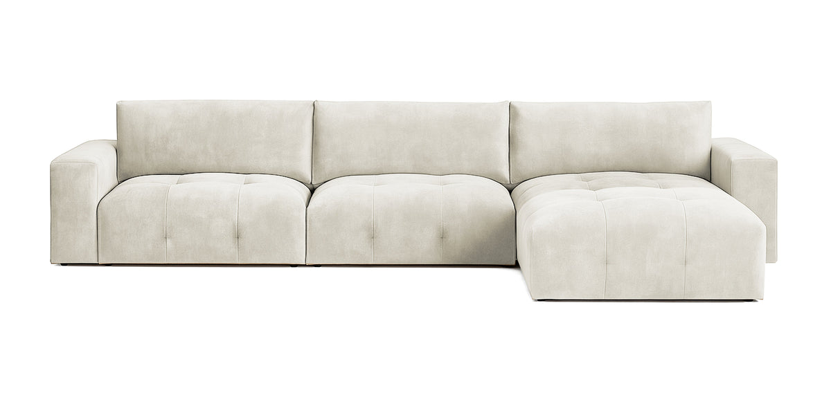Bran Velvet L-Shape Sofa