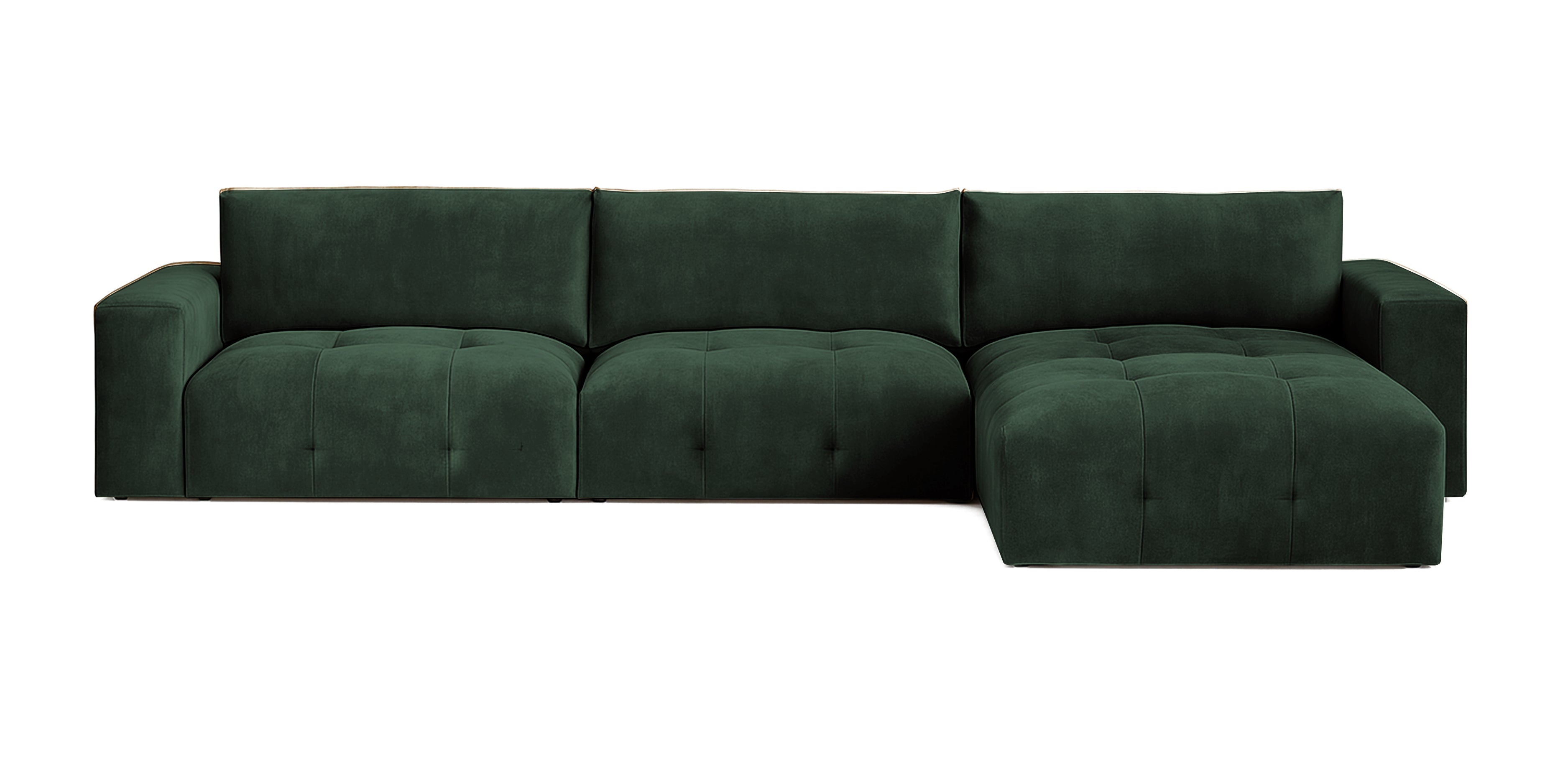 Bran Velvet L-Shape Sofa