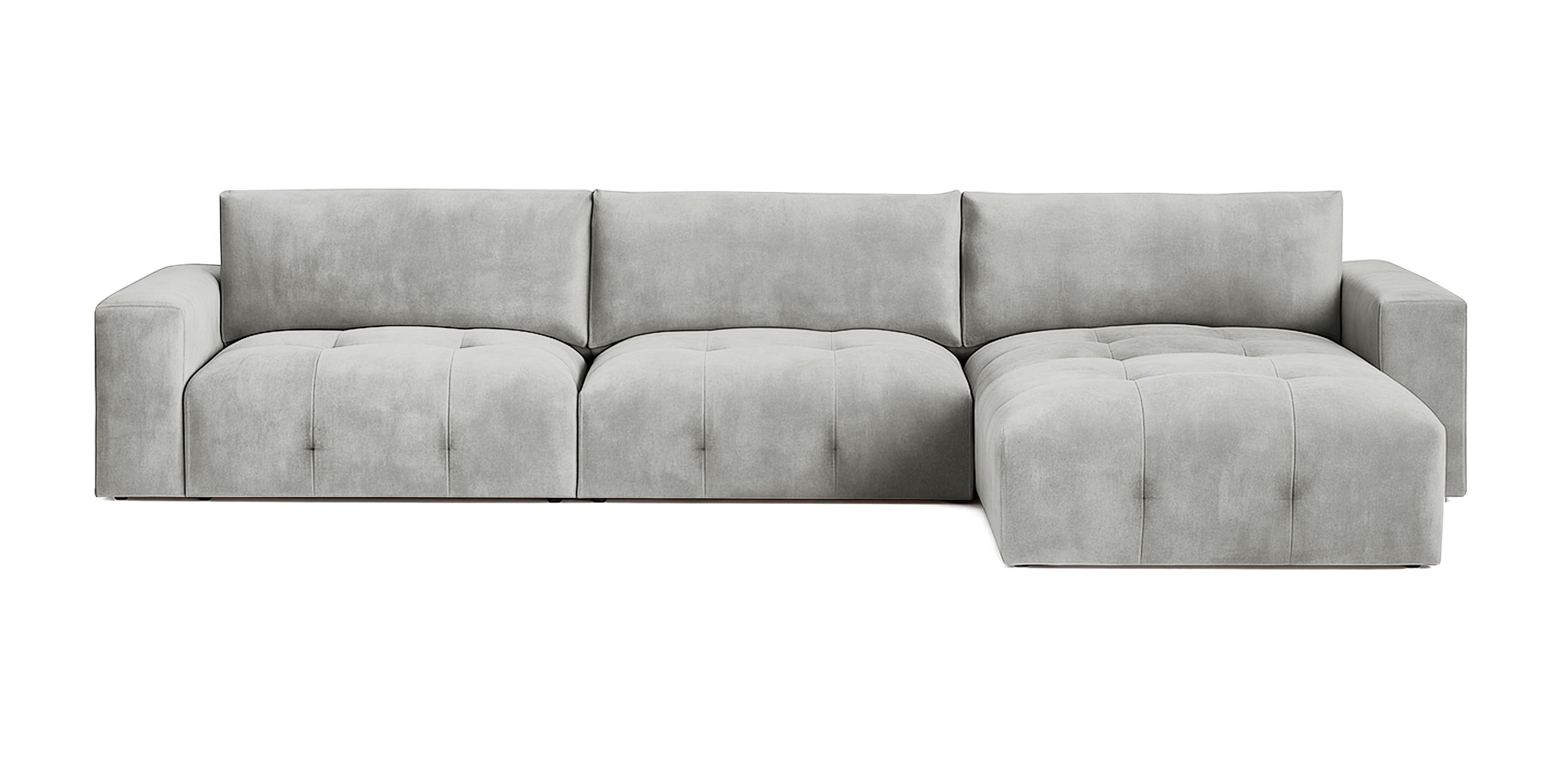 Bran Velvet L-Shape Sofa