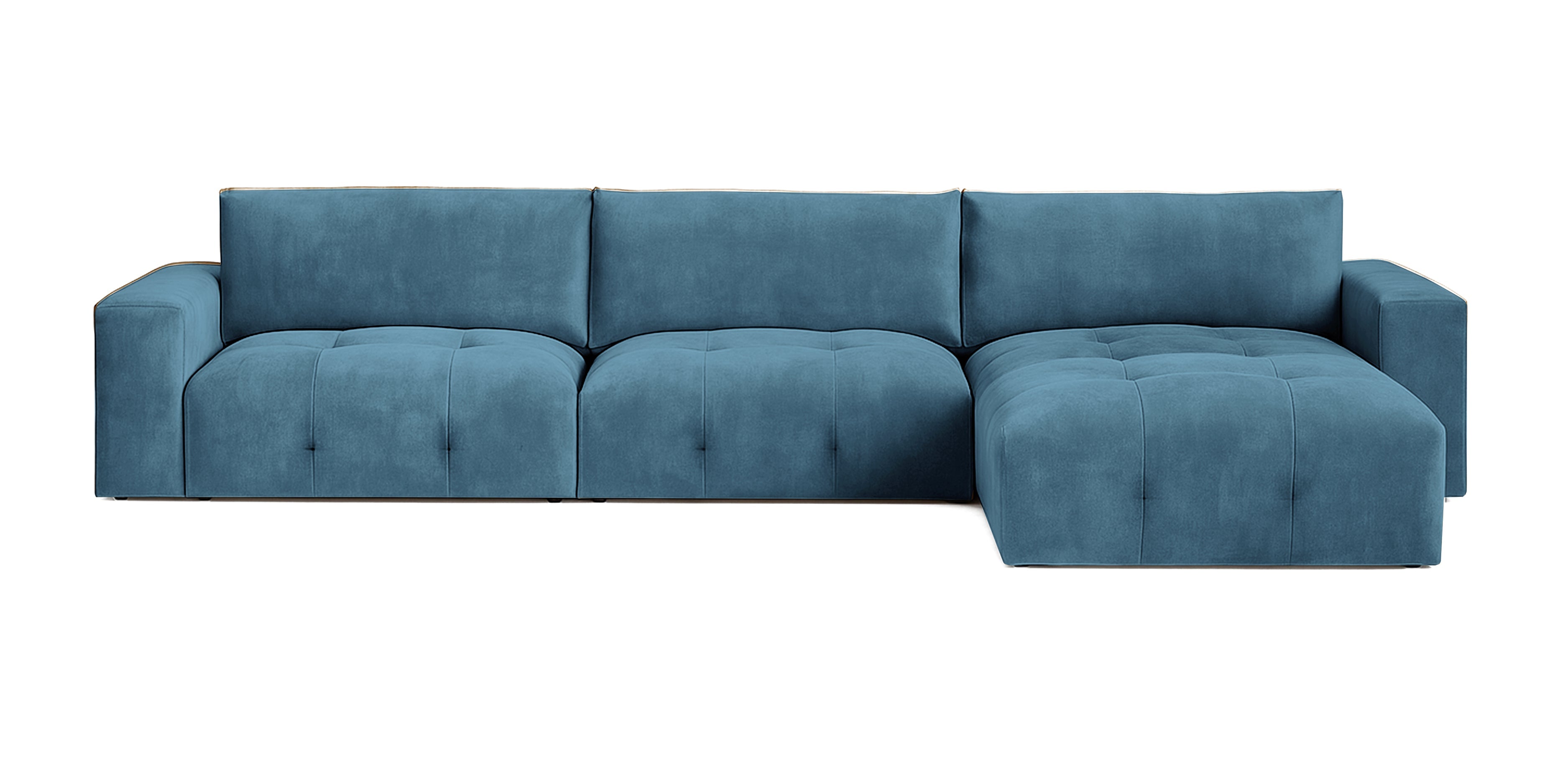Bran Velvet L-Shape Sofa