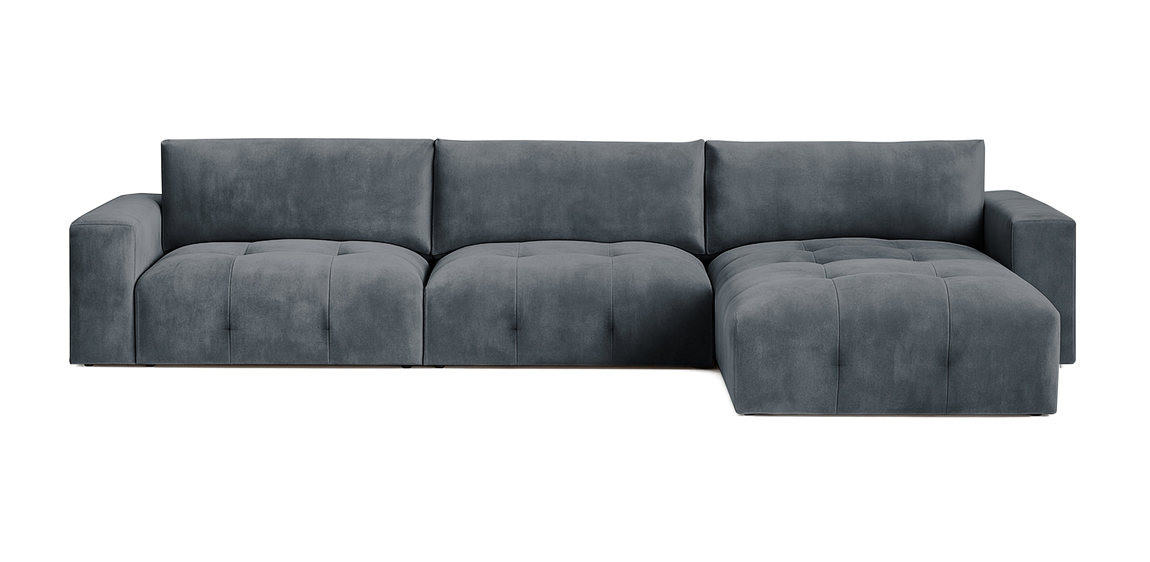 Bran Velvet L-Shape Sofa