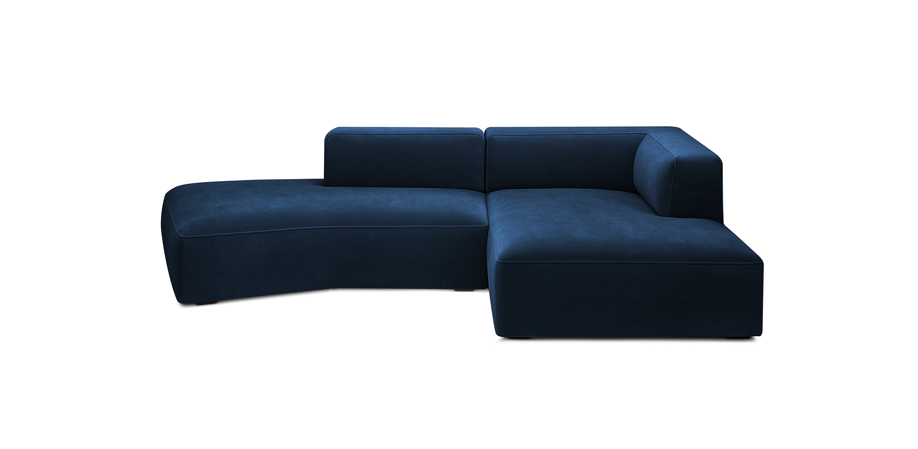 Dune 305 Velvet Inclined L-Shape Sofa