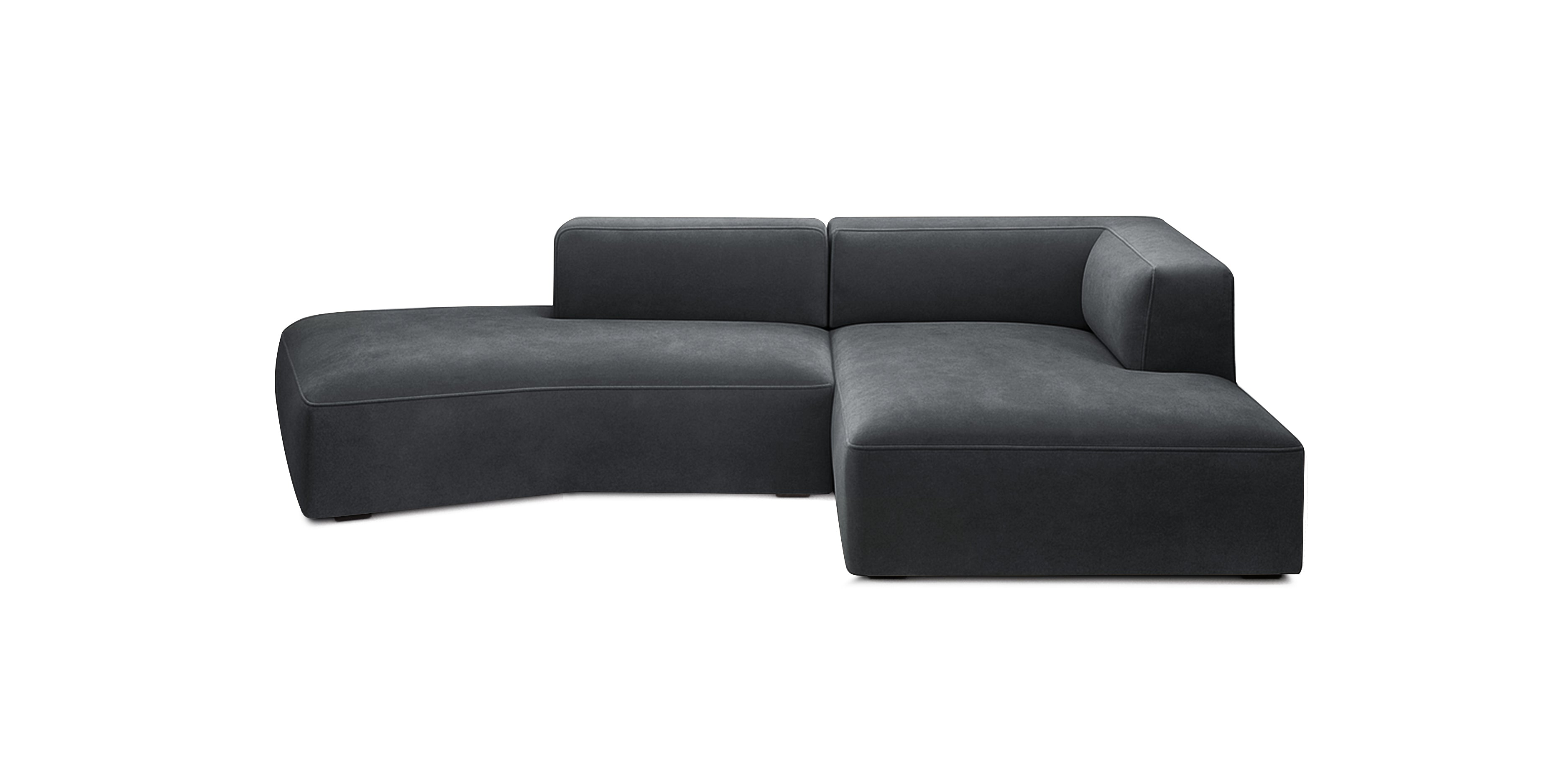 Dune 305 Velvet Inclined L-Shape Sofa