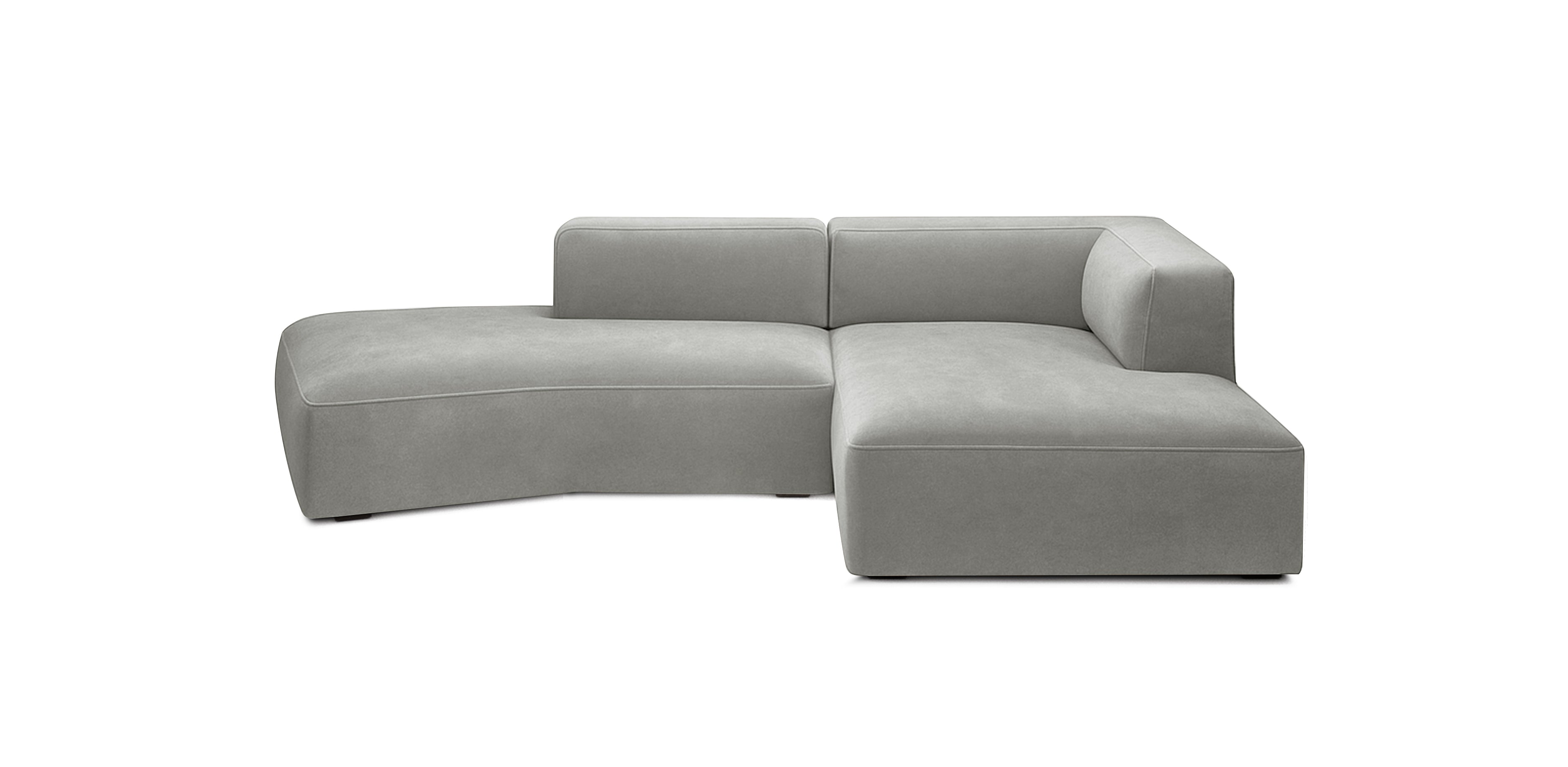 Dune 305 Velvet Inclined L-Shape Sofa