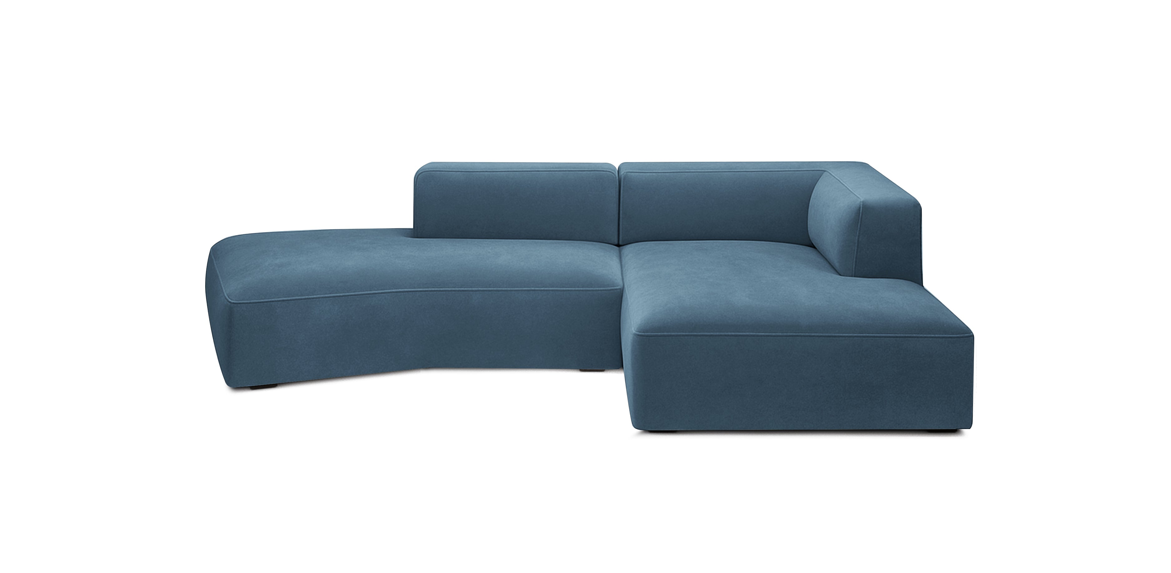 Dune 305 Velvet Inclined L-Shape Sofa