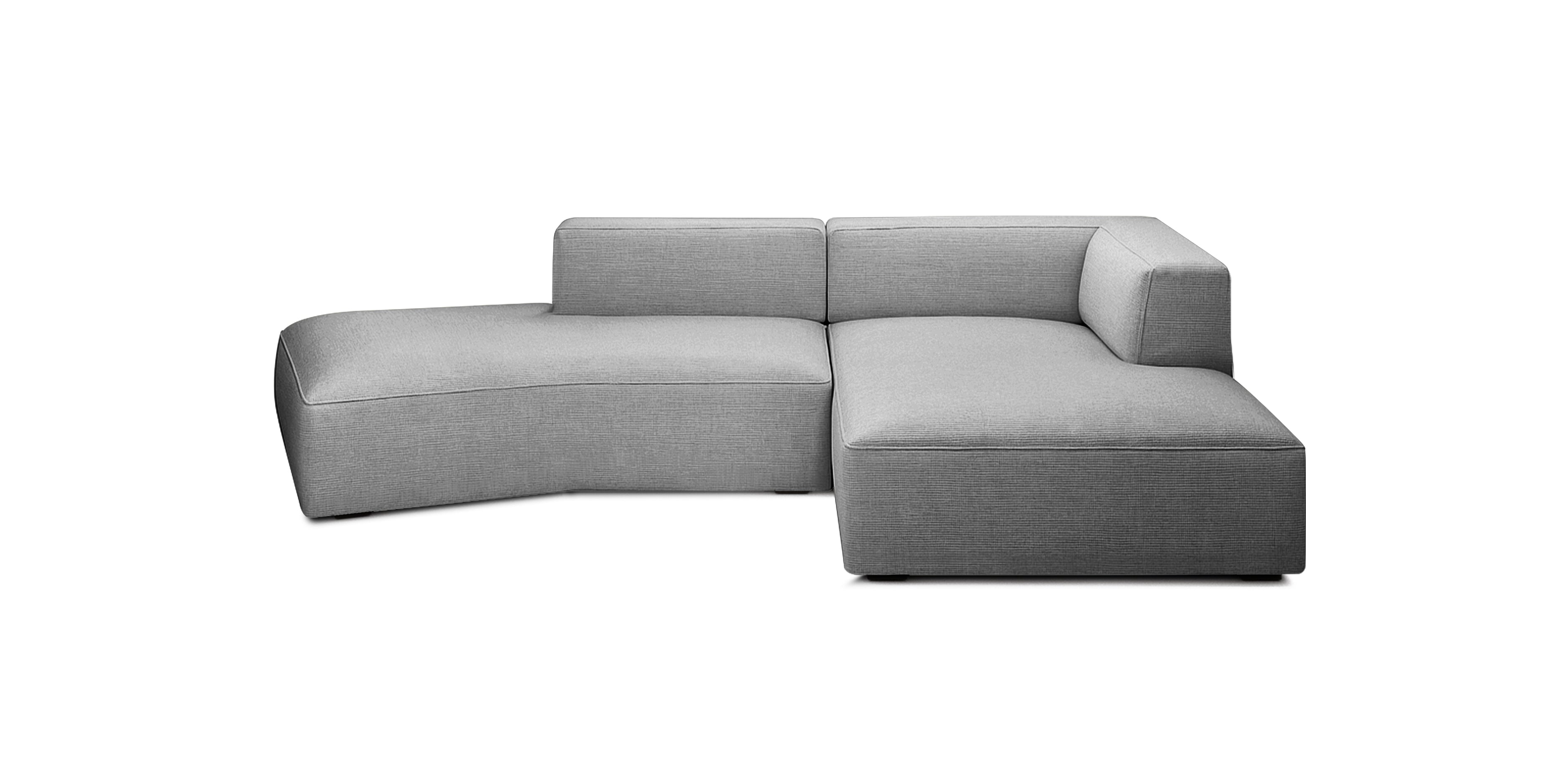 أريكة Dune 305 المصنوعة من الكتان المائل على شكل حرف L