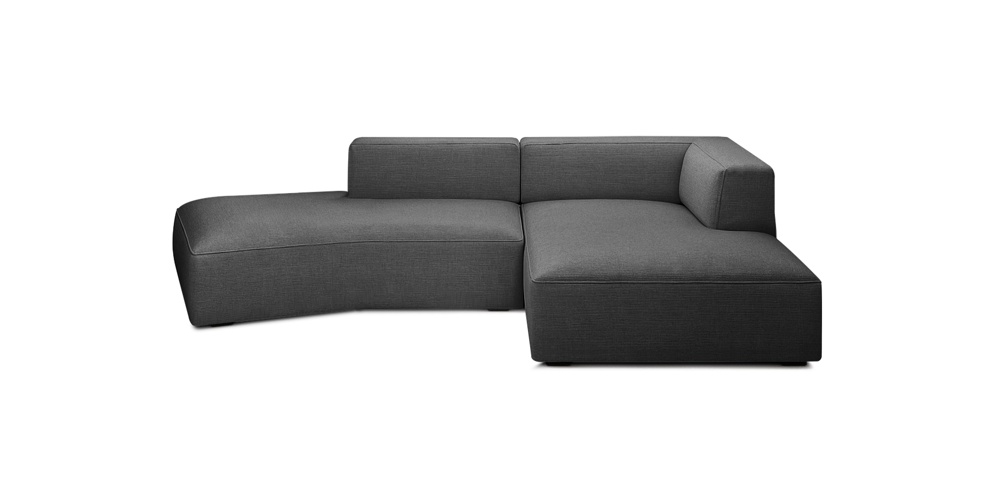 أريكة Dune 305 المصنوعة من الكتان المائل على شكل حرف L