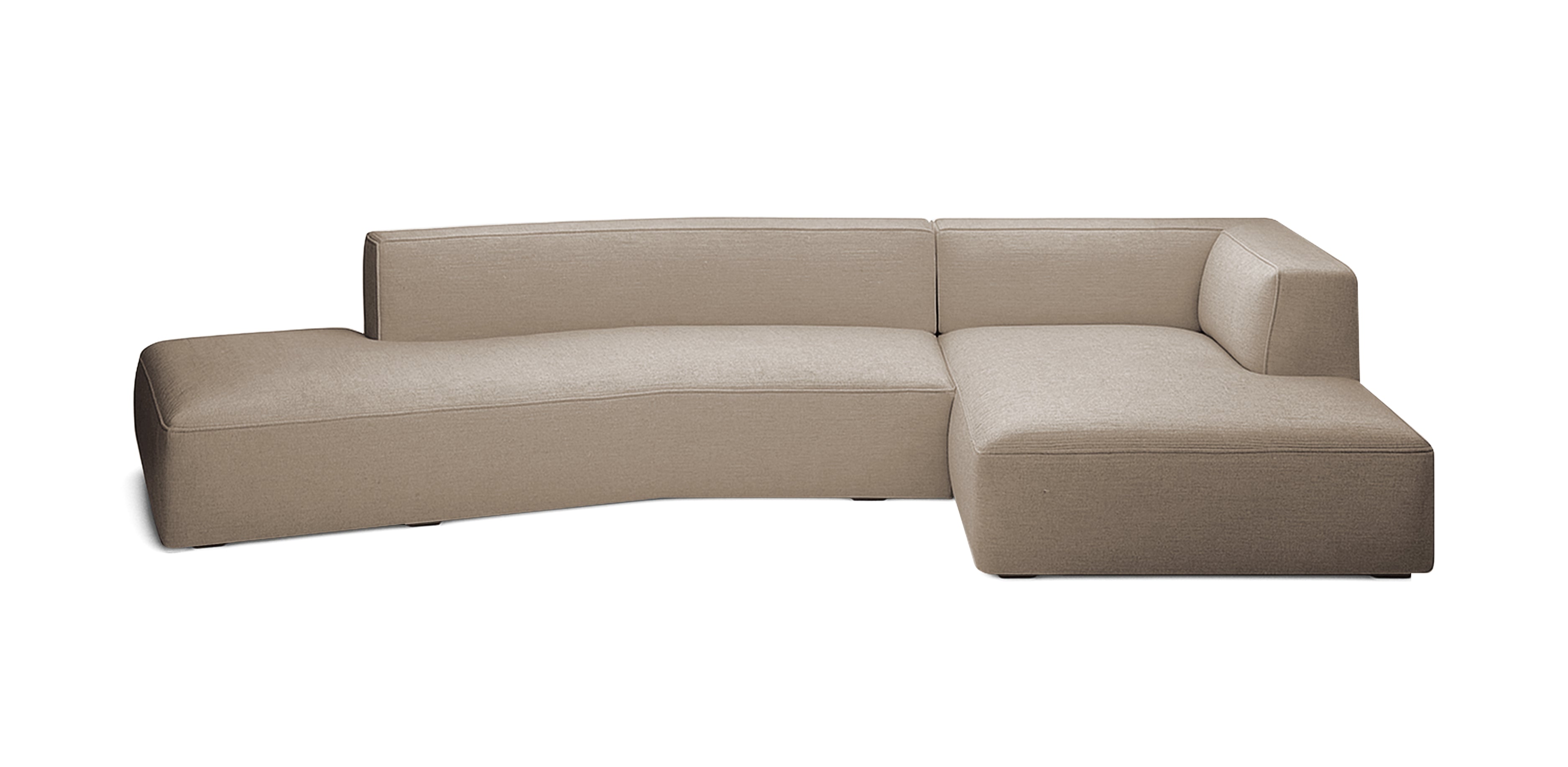 Dune 375 Linen Inclined L-Shape Sofa