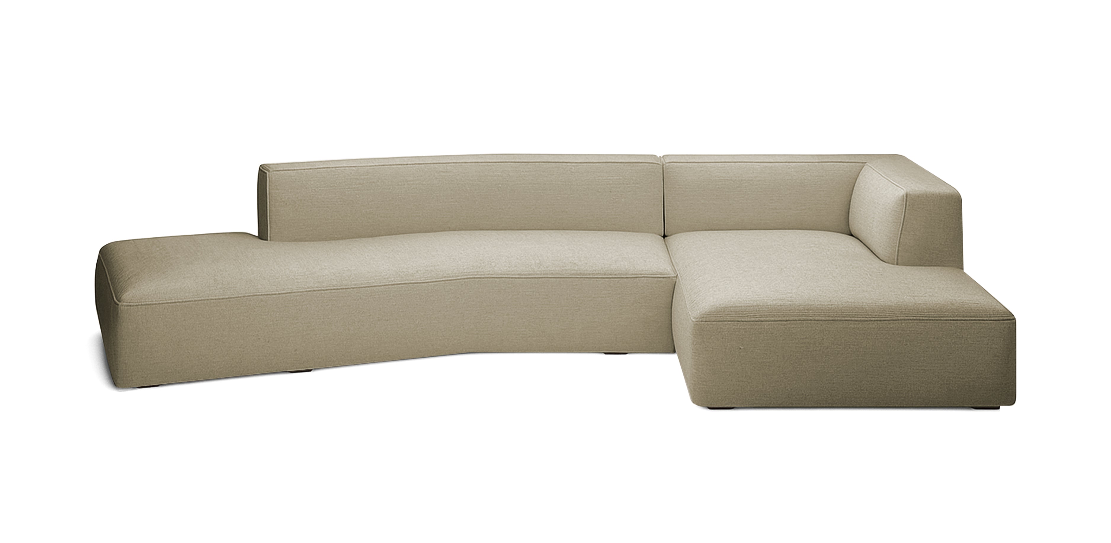 Dune 375 Linen Inclined L-Shape Sofa