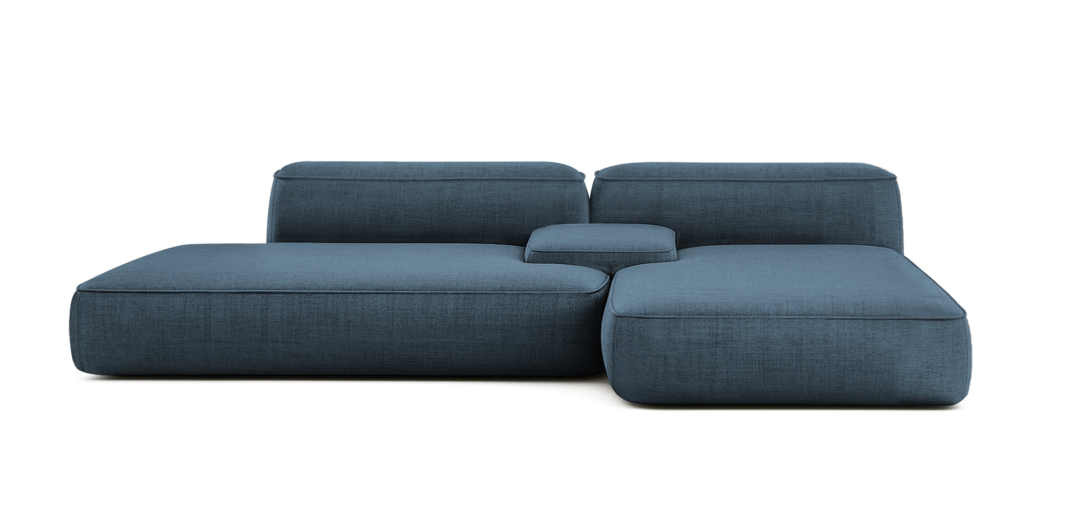 أريكة من الكتان على شكل حرف L