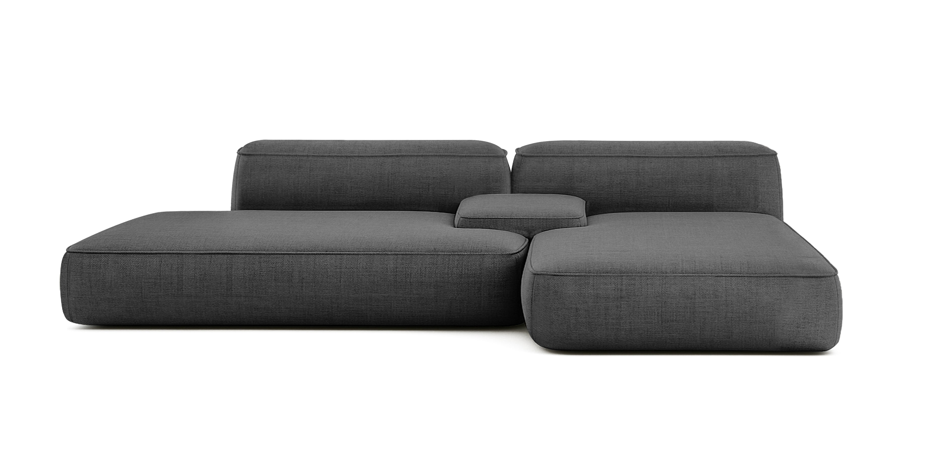 أريكة من الكتان على شكل حرف L