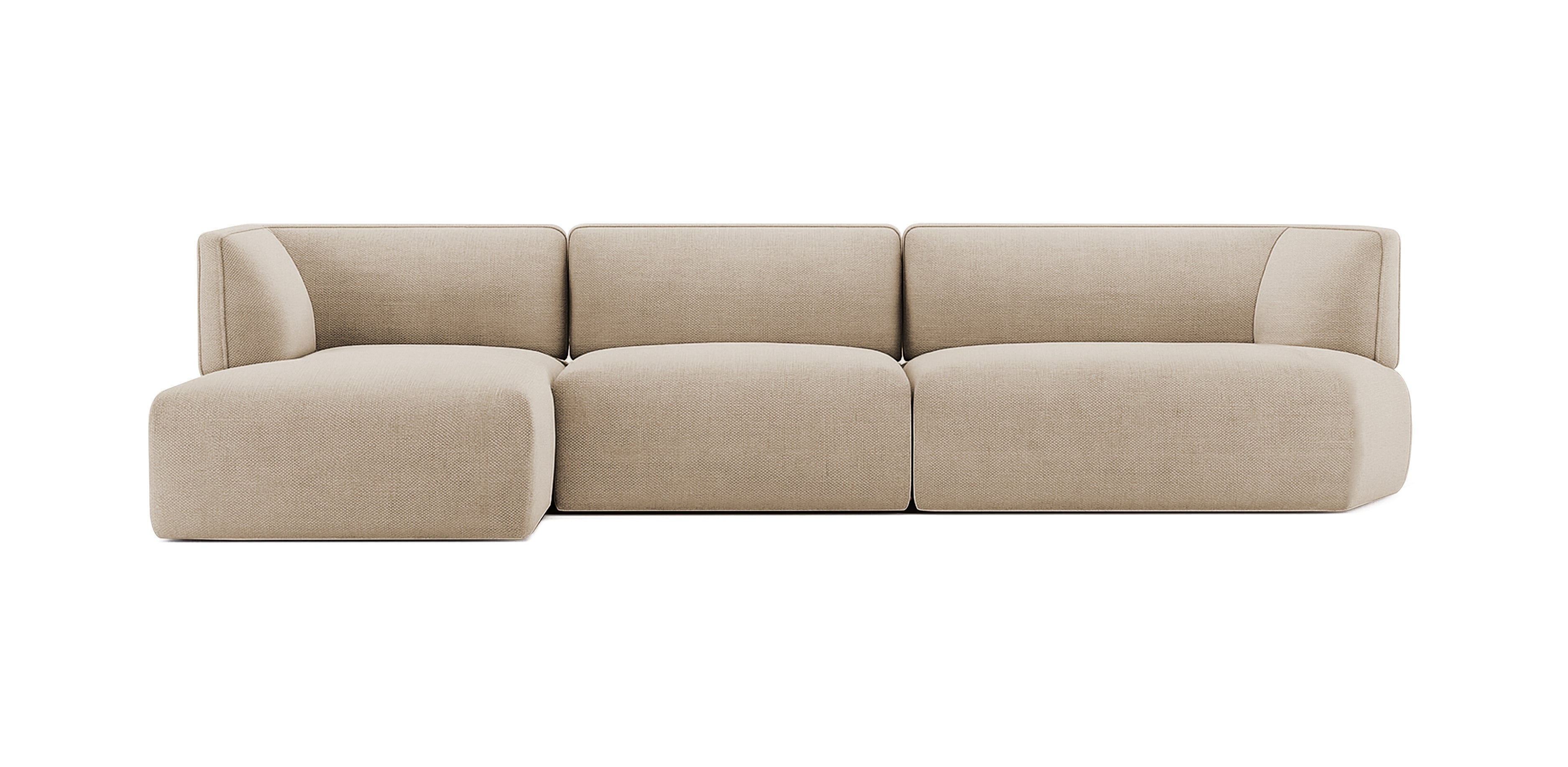 أريكة نادو الكتانية على شكل حرف L