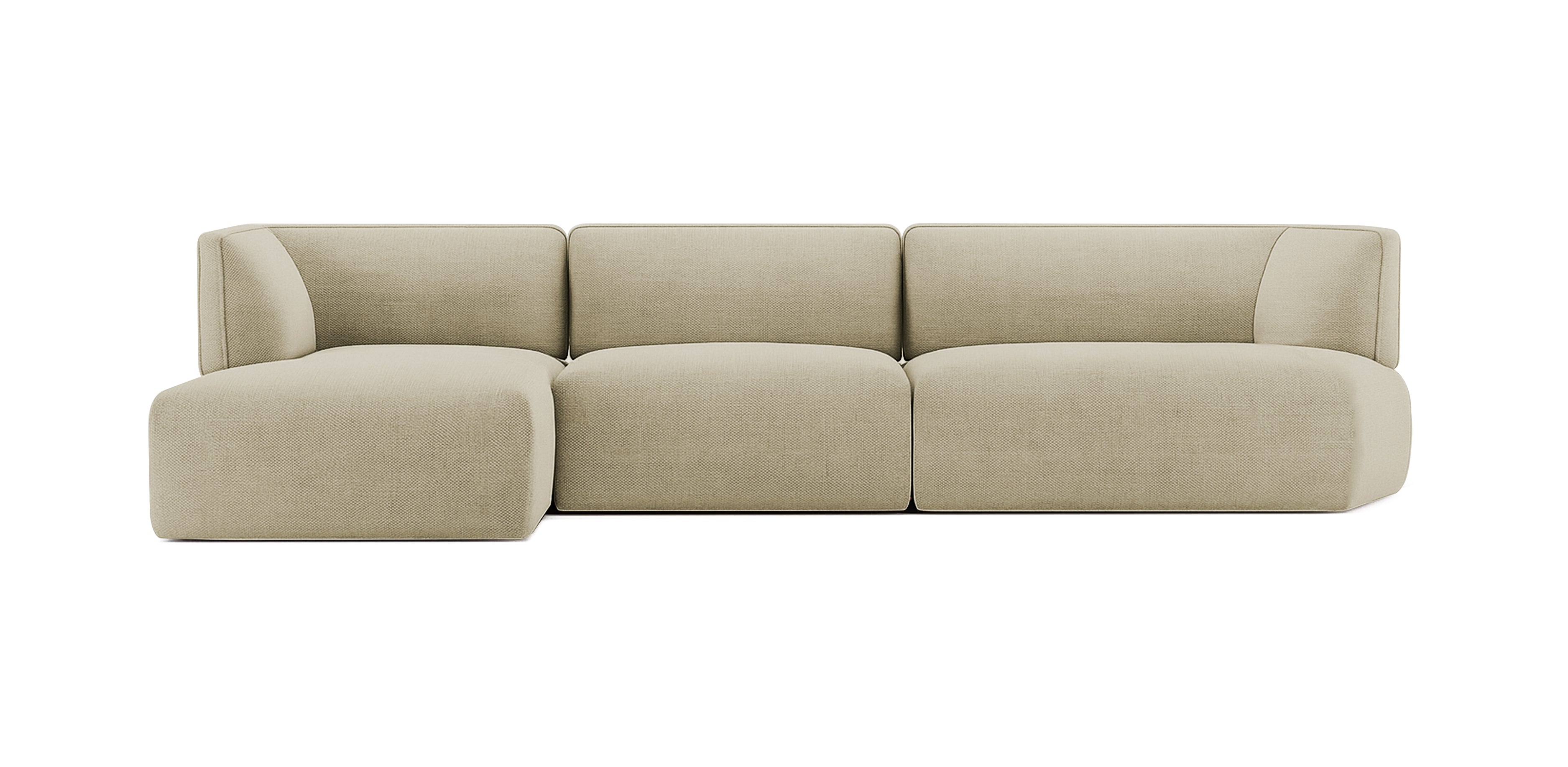 أريكة نادو الكتانية على شكل حرف L