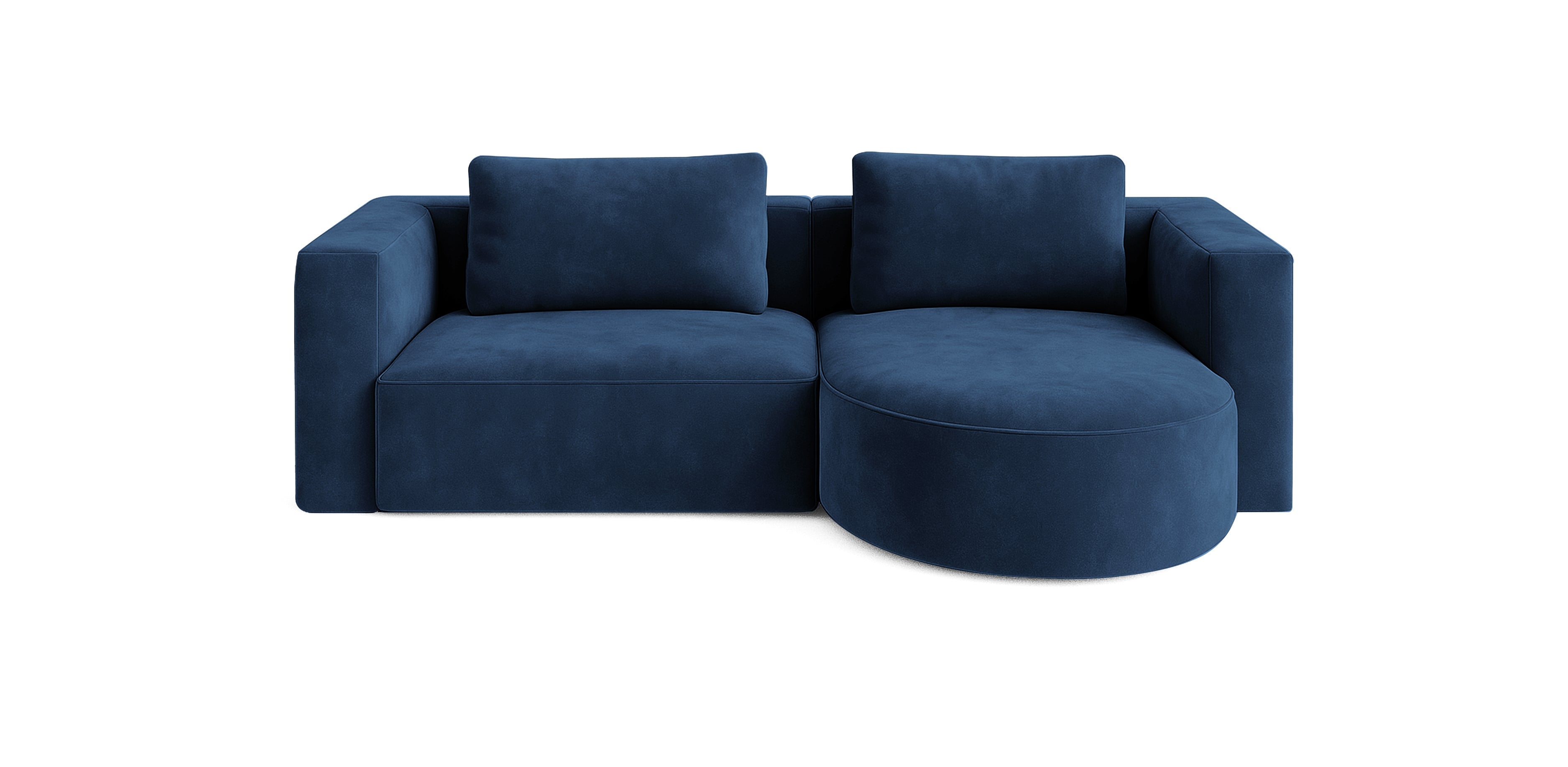 أريكة روند 230 المخملية على شكل حرف L