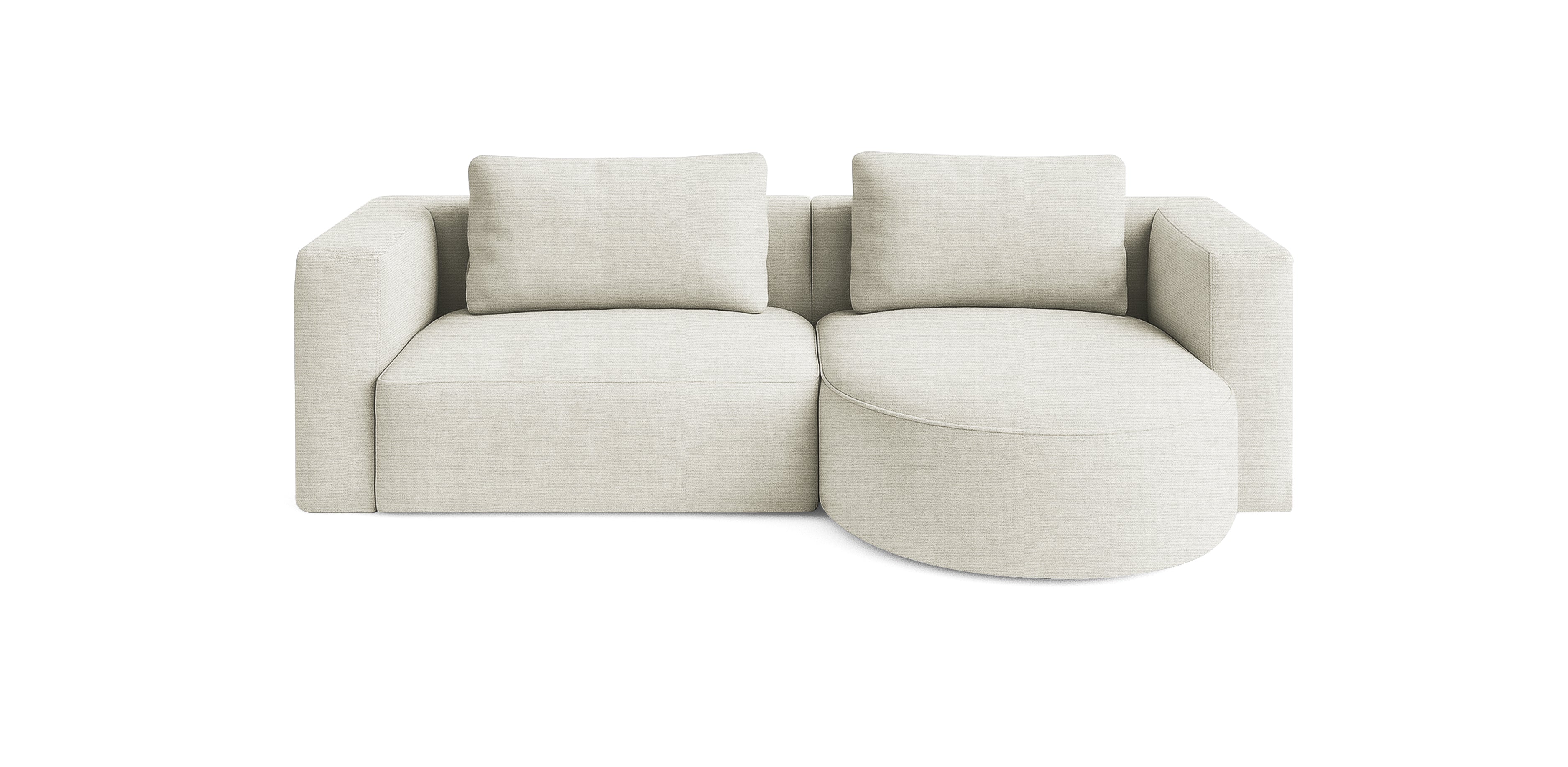 أريكة روند 230 الكتانية على شكل حرف L