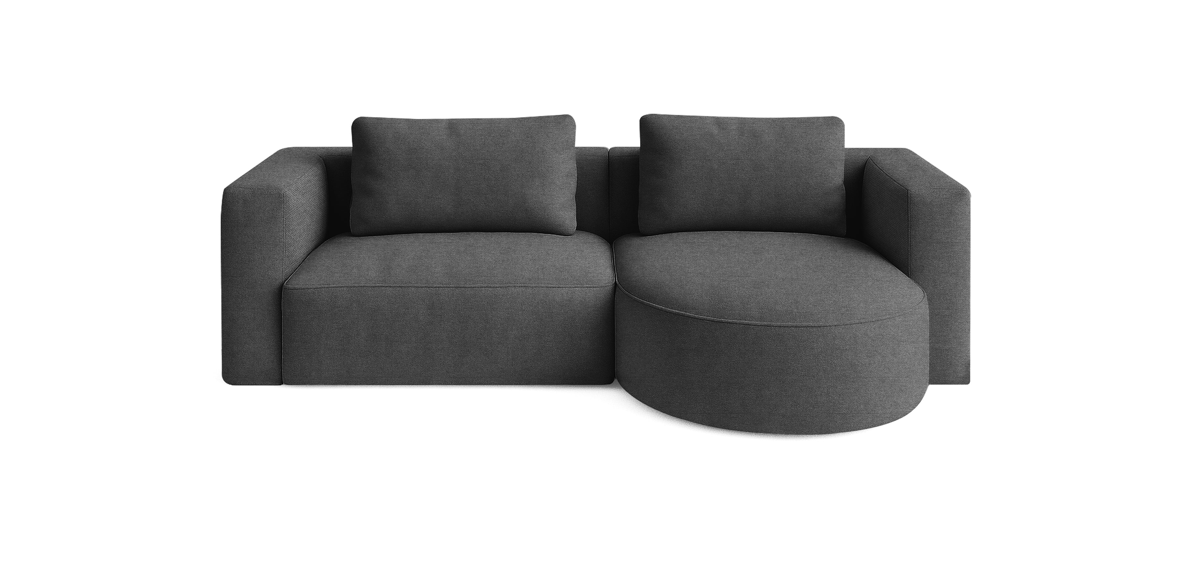 أريكة روند 230 الكتانية على شكل حرف L