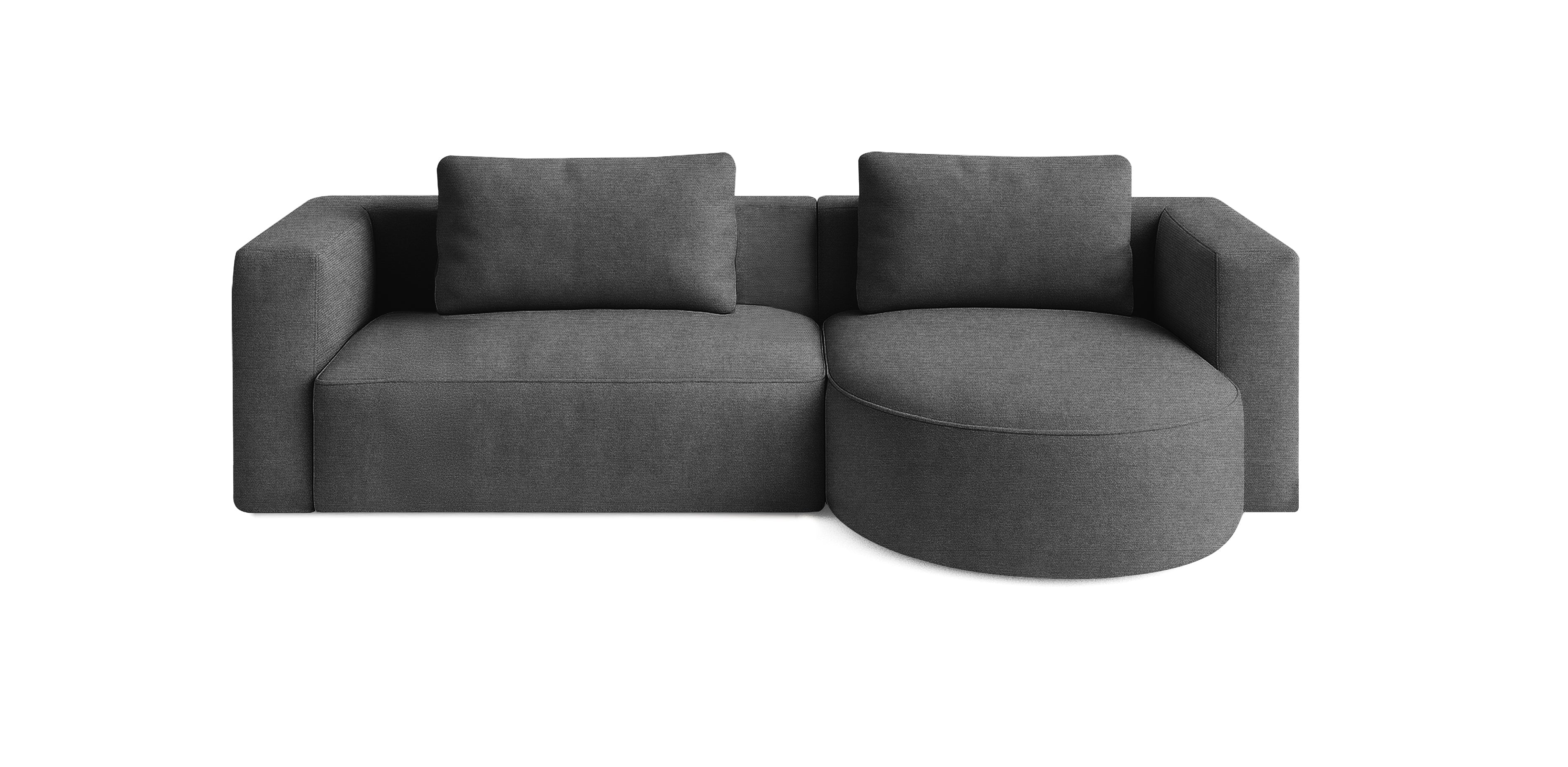 أريكة روند 265 الكتانية على شكل حرف L