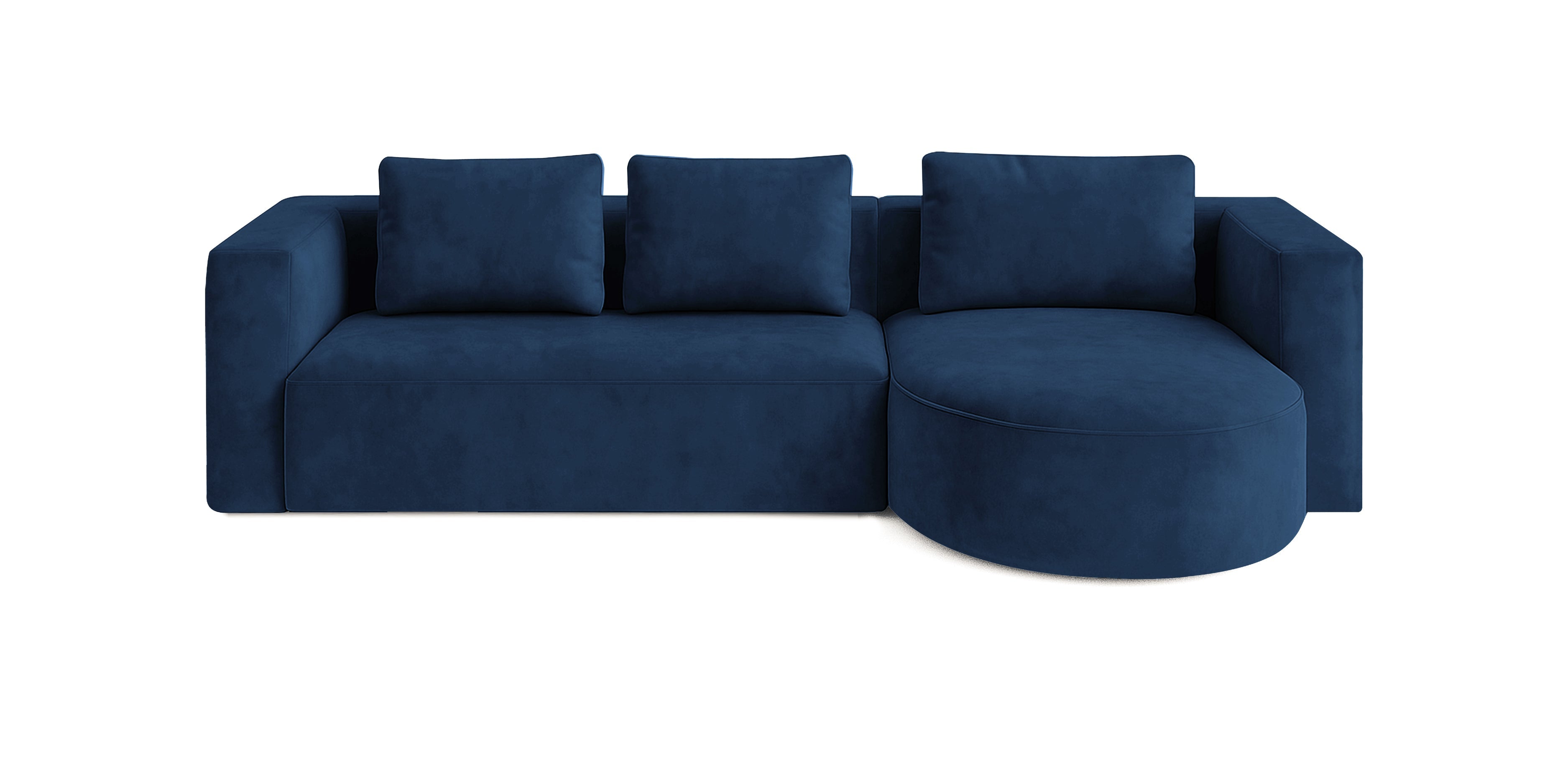 أريكة روند 295 المخملية على شكل حرف L