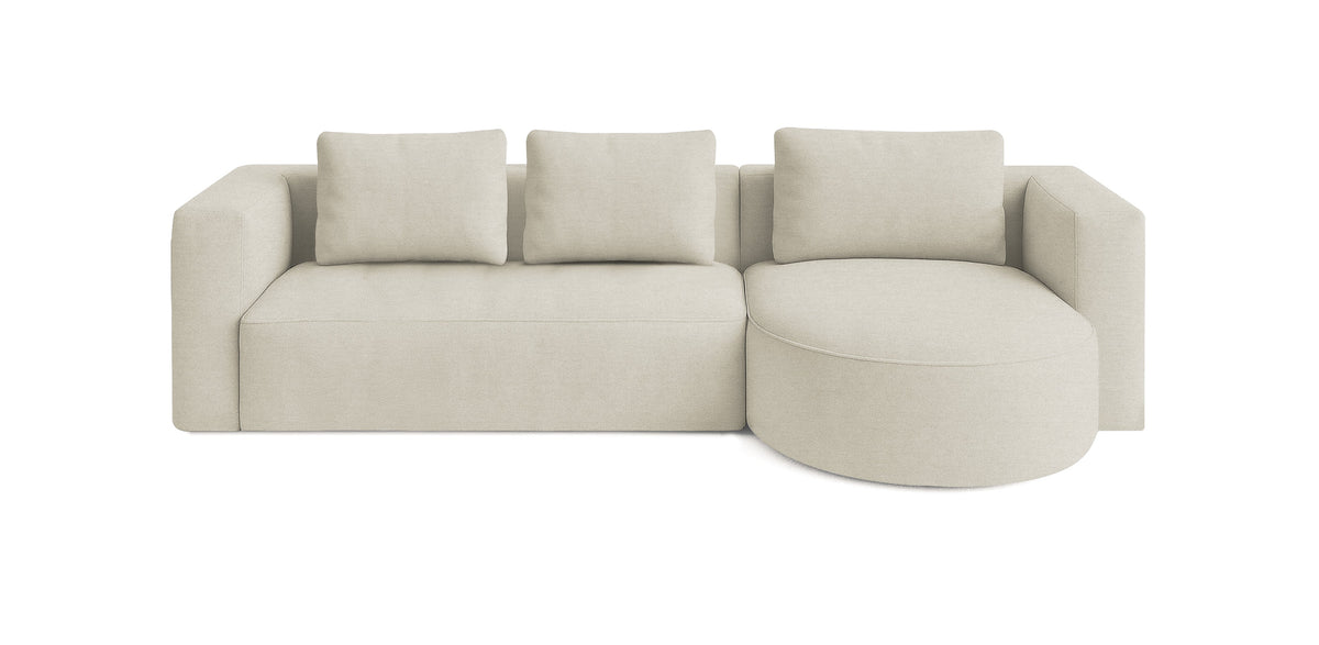 أريكة روند 295 الكتانية على شكل حرف L