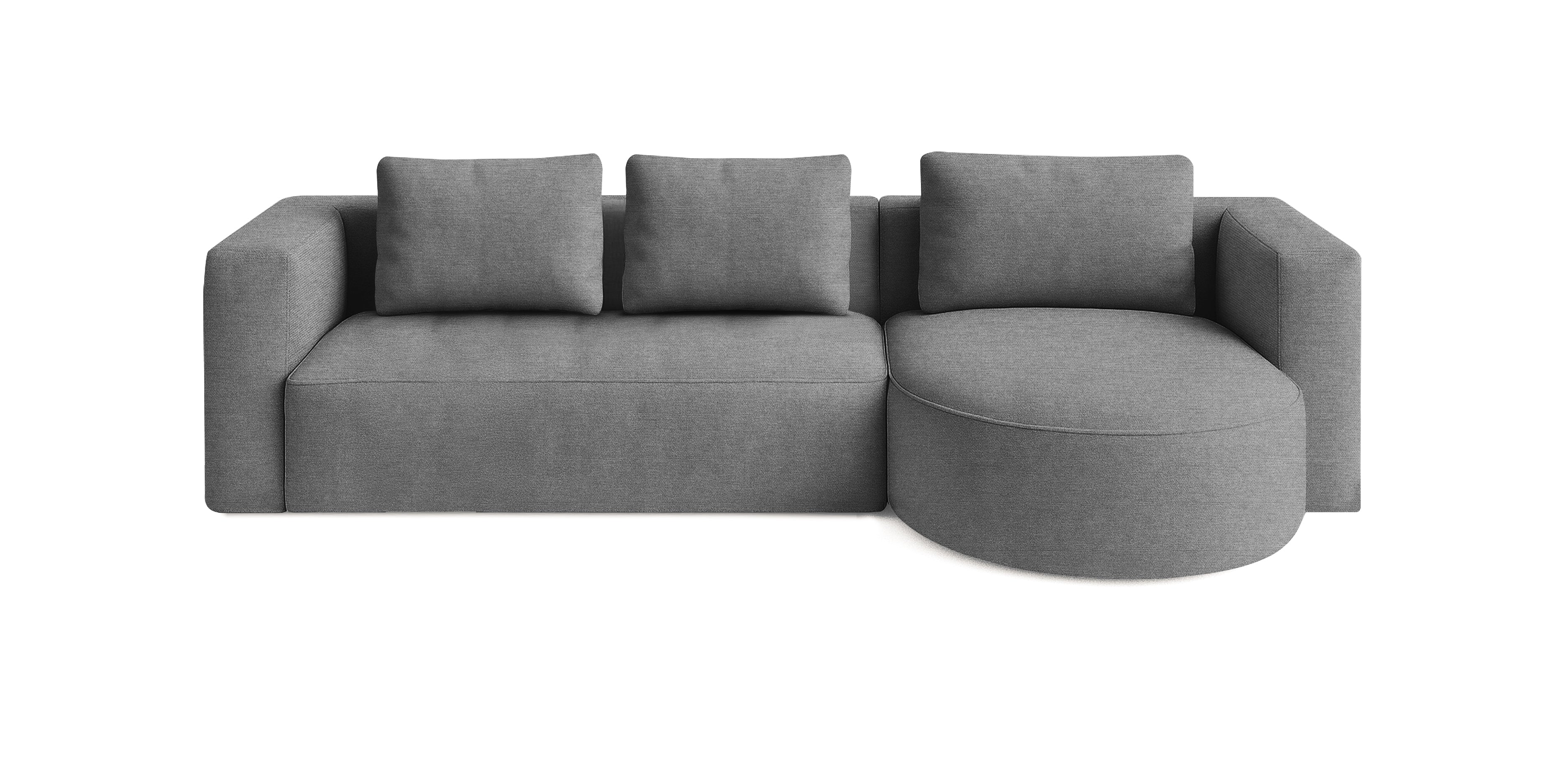 أريكة روند 295 الكتانية على شكل حرف L