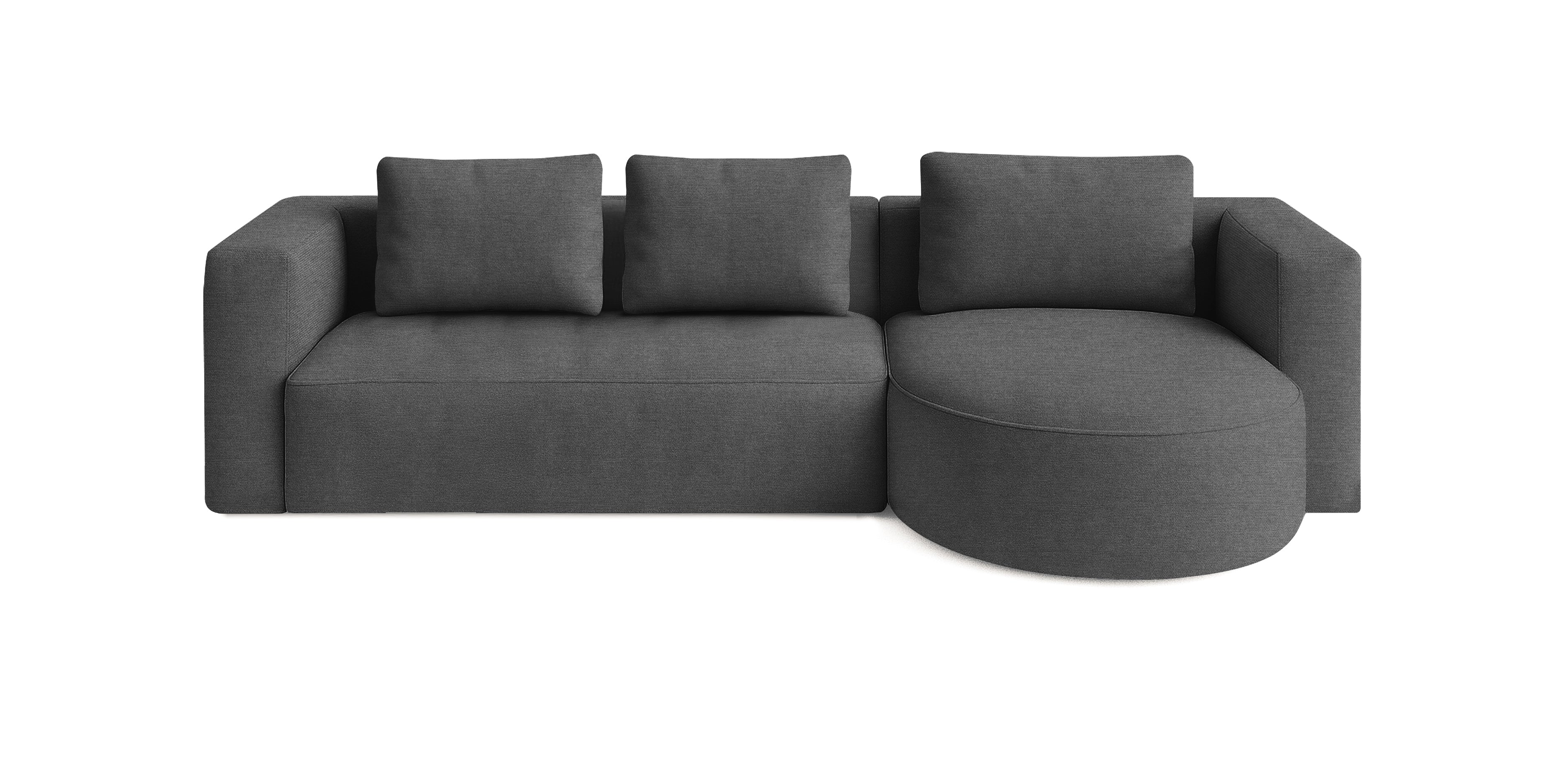 أريكة روند 295 الكتانية على شكل حرف L