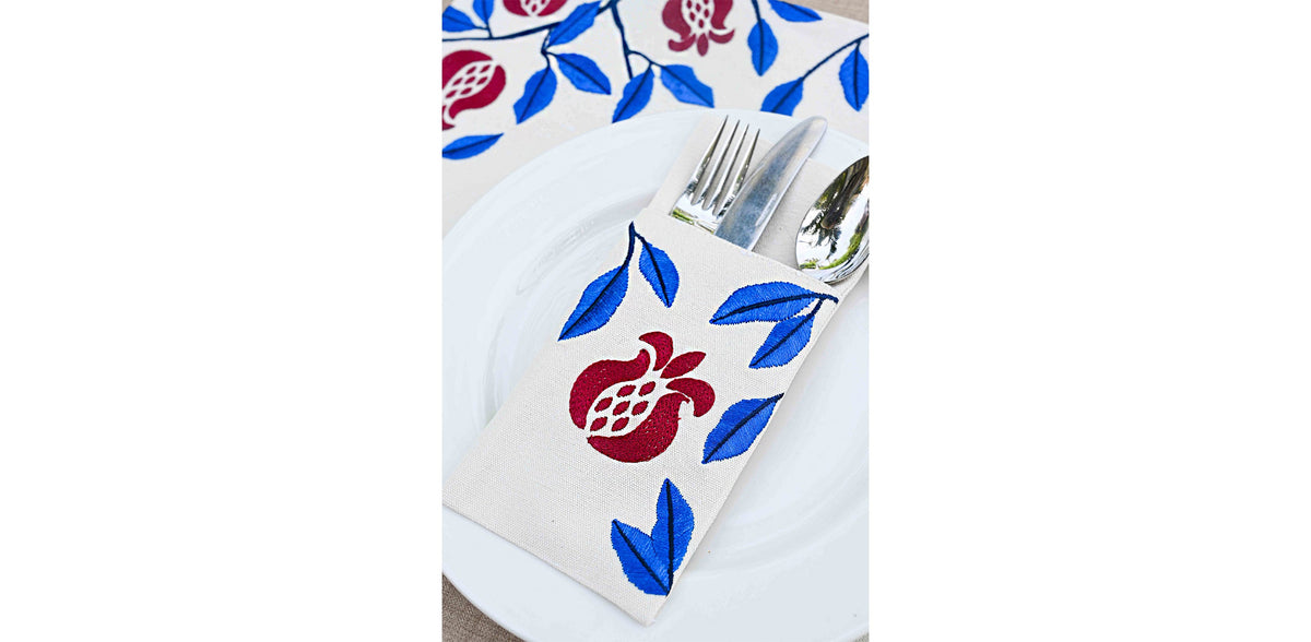 Pomegranate Field Cutlery Sleeve Set