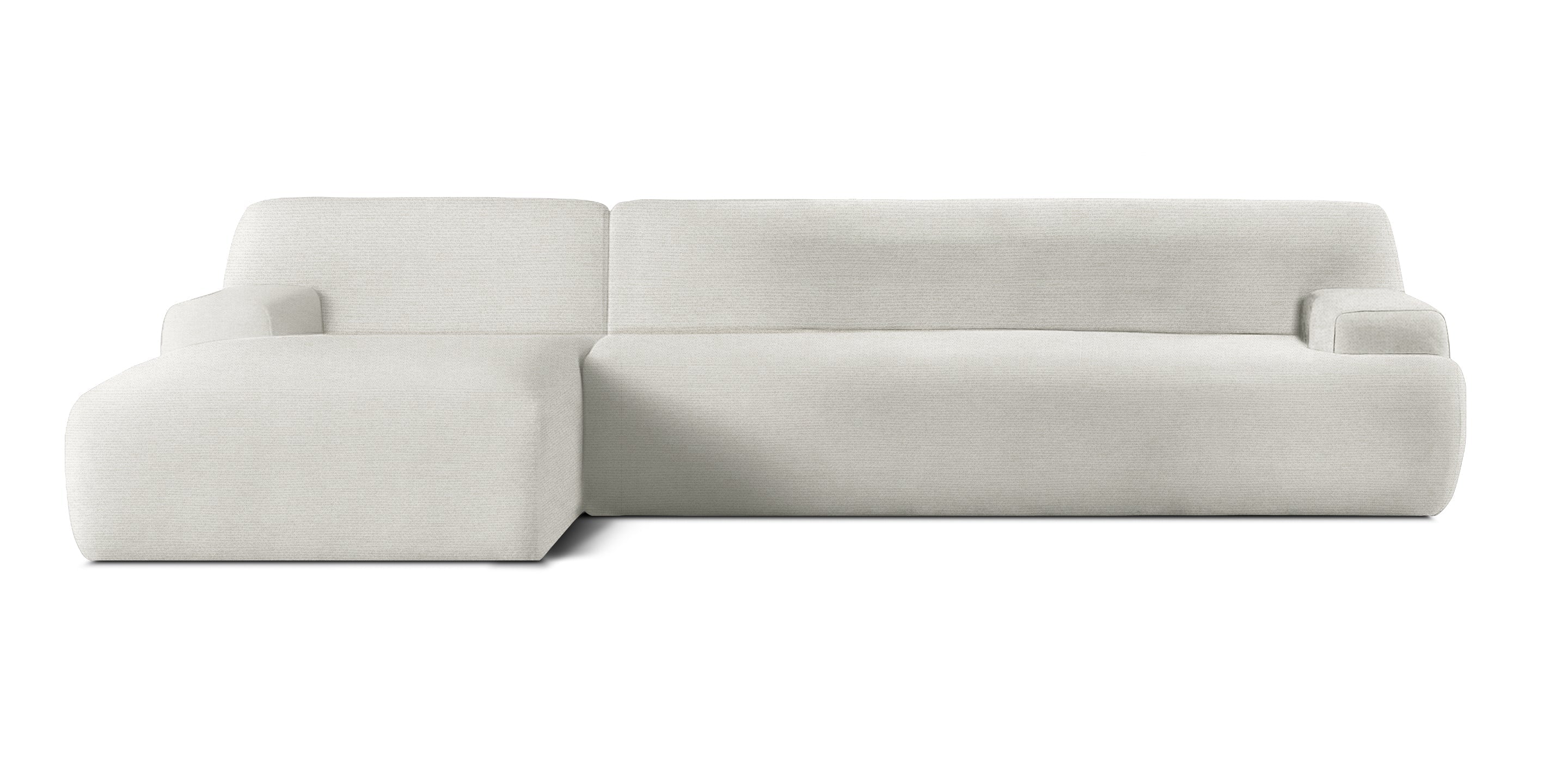 أريكة على شكل حرف L من الكتان لعطلة نهاية الأسبوع