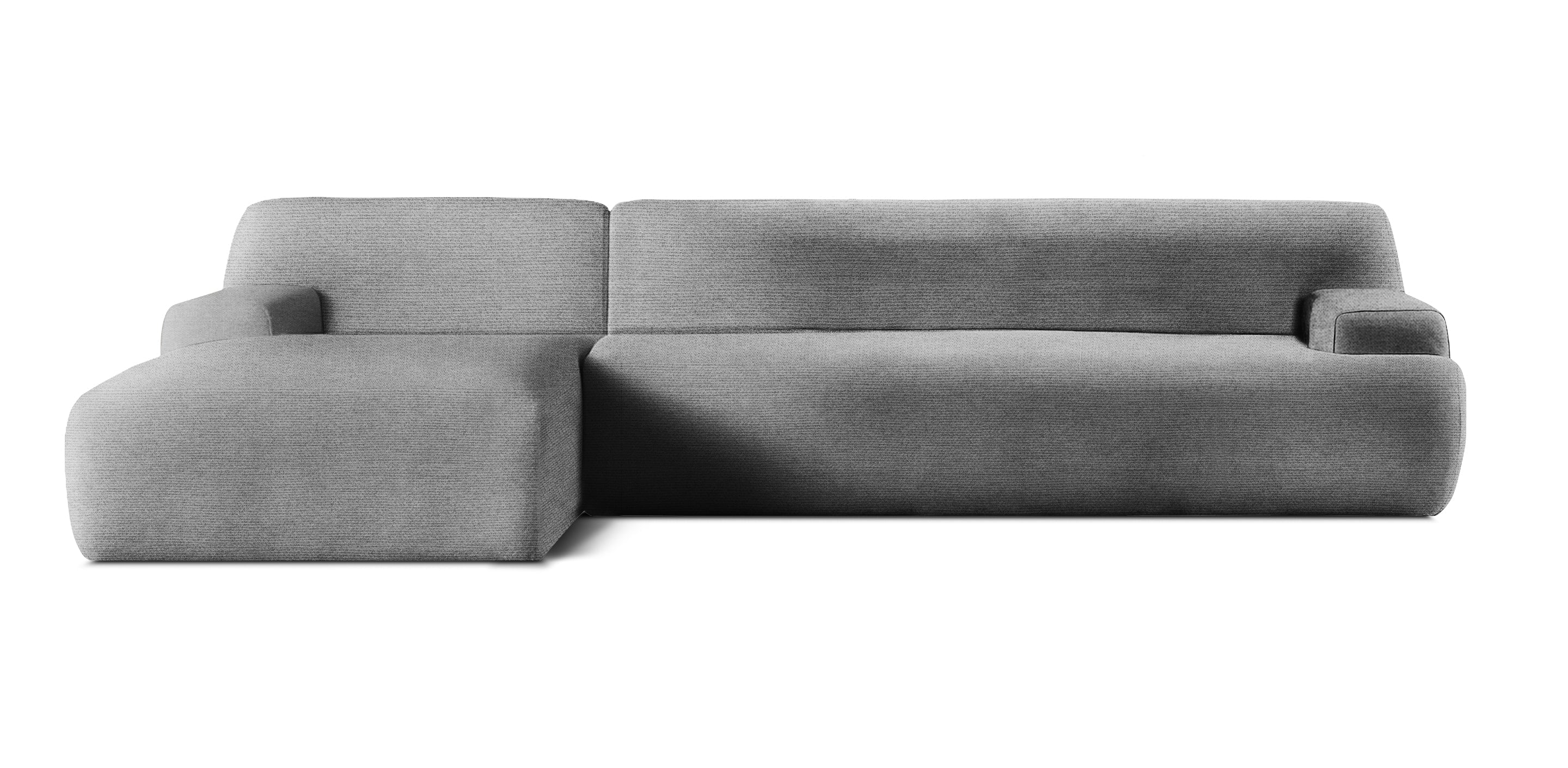 أريكة على شكل حرف L من الكتان لعطلة نهاية الأسبوع