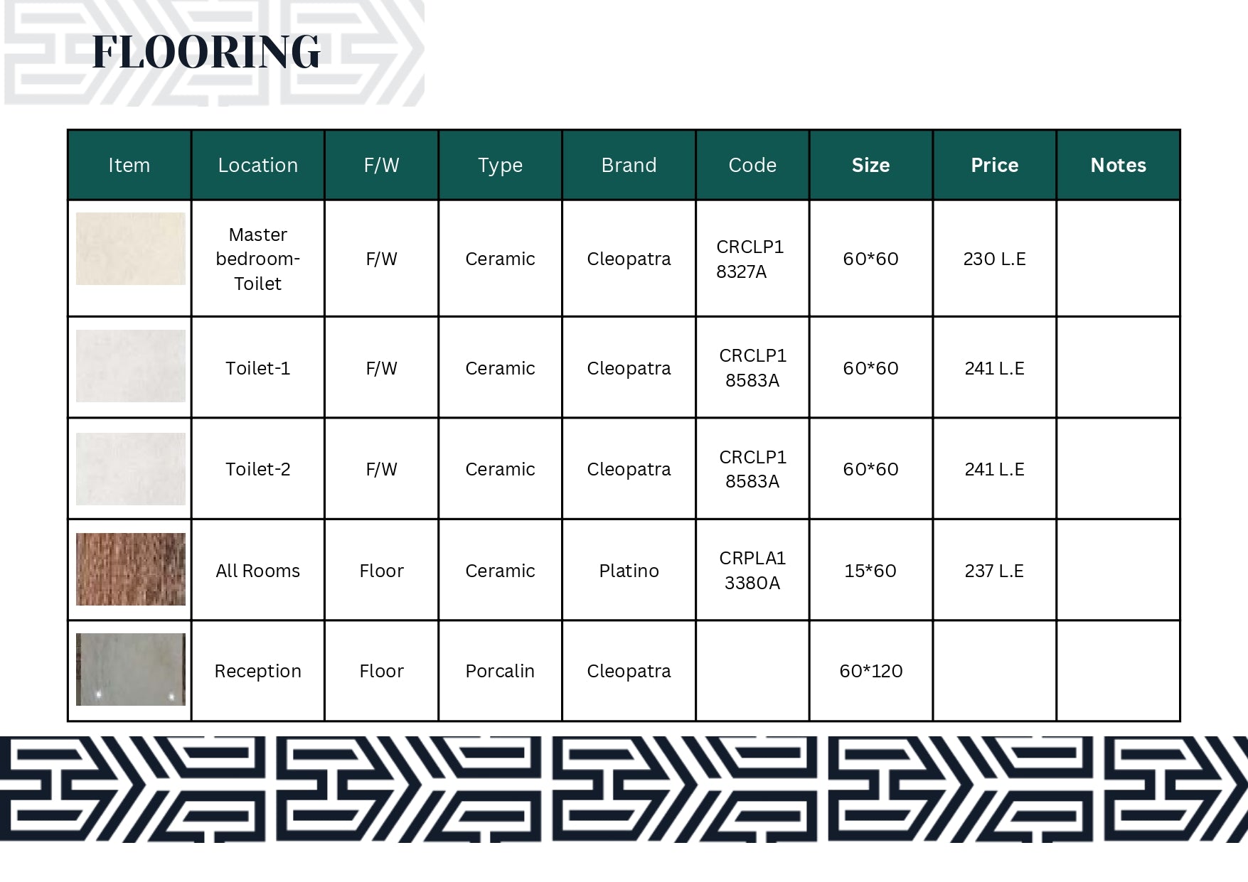 تصميم كامل 350 جنيه للمتر