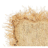 Rectangle Raffia Cushion with Fringe