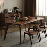 Walnut Rectangular Solid Wood Dining Table