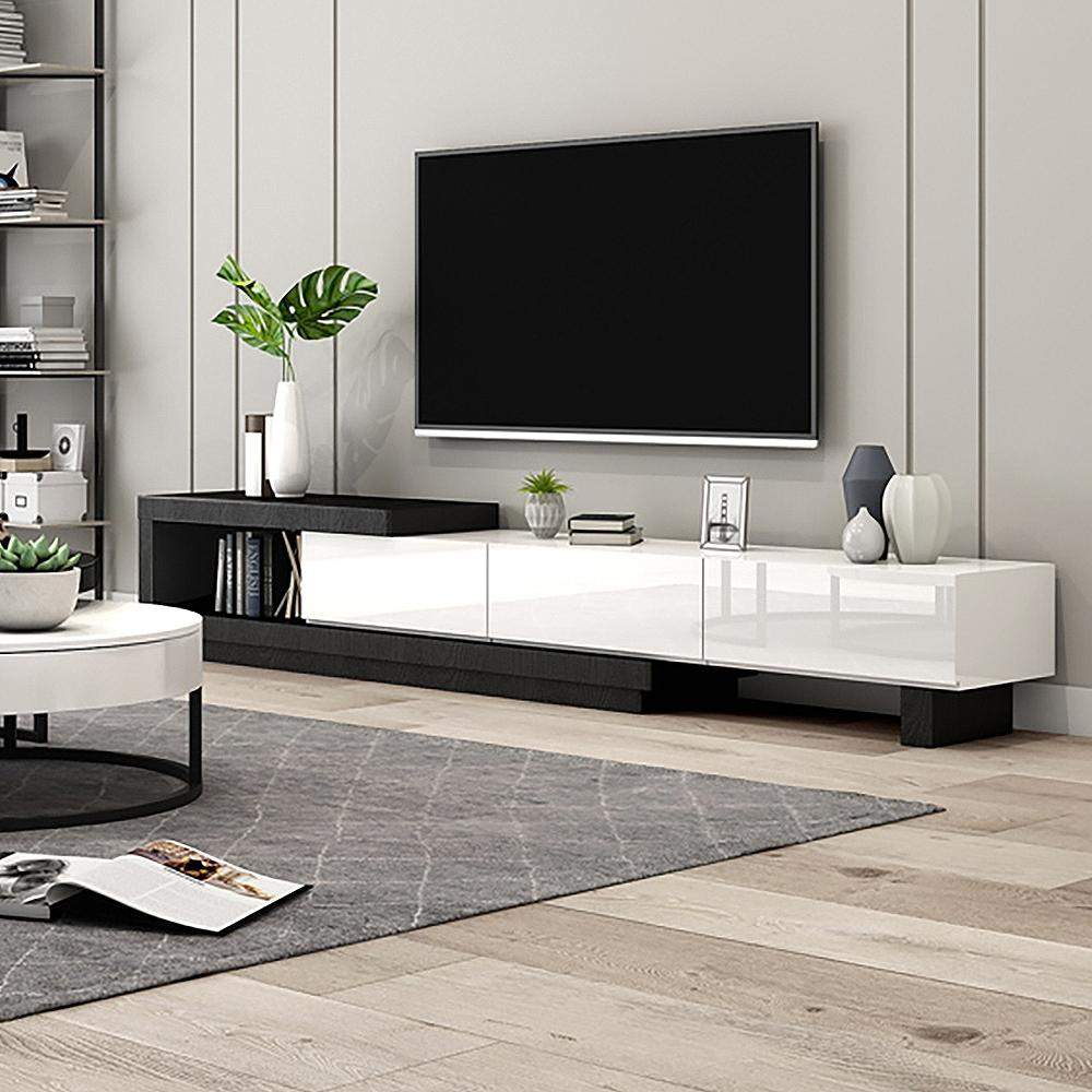 Modern Extendable Wooden TV Cabinet Console